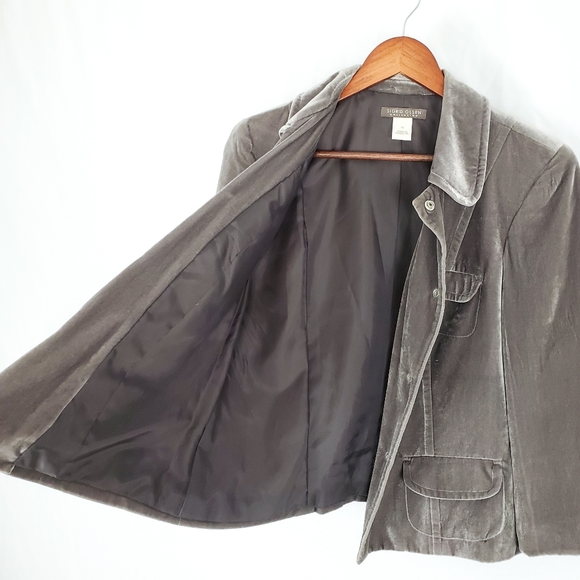 Sigrid Olsen Gray Silky Soft Jacket Size 10 - Picture 6 of 8